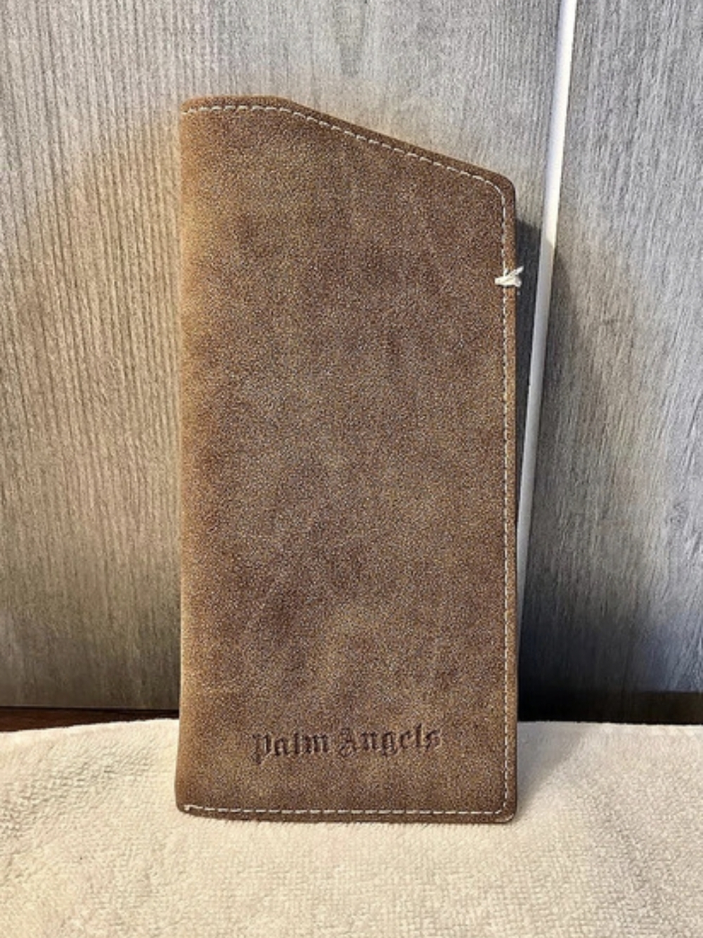Palm Angels Brown Suede Glasses Case